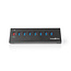 Nedis USB hub met 8 poorten - USB3.0 - Quick Charge 3.0 - externe 12V voeding / zwart - 1 meter