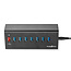 Nedis USB hub met 8 poorten - USB3.0 - Quick Charge 3.0 - externe 12V voeding / zwart - 1 meter