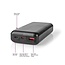 Nedis Powerbank Fast Charge met 1x USB-A en 1x USB-C (max. 3A) - 20.000 mAh / zwart