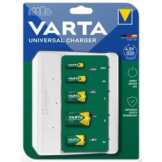 Varta Varta Easy Universal Charger batterijenlader voor AA/AAA/C/D/E / wit