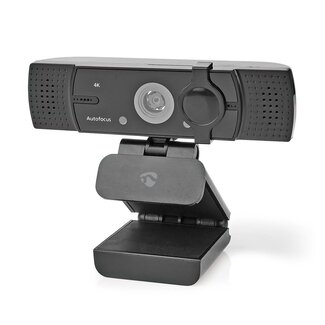 Nedis Nedis USB webcam met microfoon en klem/standaard - 4K Ultra HD / zwart - 1,4 meter