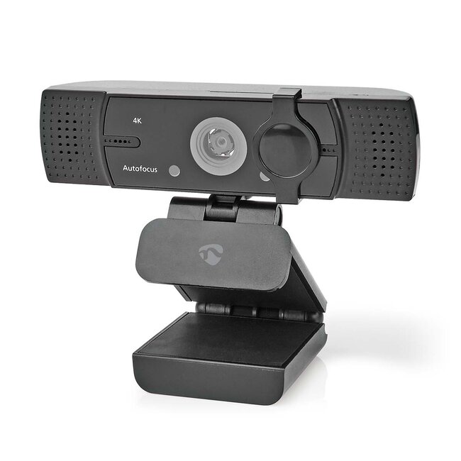 Nedis USB webcam met microfoon en klem/standaard - 4K Ultra HD / zwart - 1,4 meter