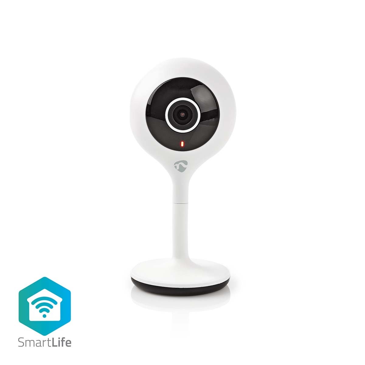 Nedis SmartLife Camera voor Binnen | Wi-Fi | 1920x1080 | Cloud opslag (optioneel) / microSD (niet inbegrepen) | Nachtzicht | Android™ / IOS | Wit