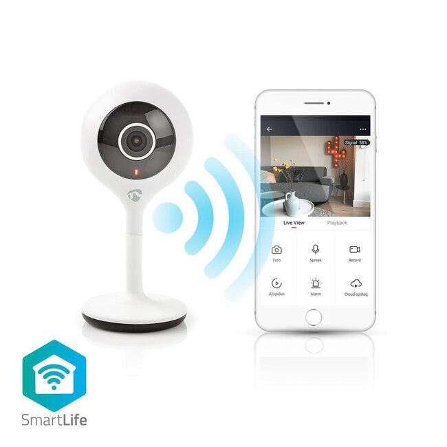 Nedis SmartLife Wi-Fi IP camera voor binnen / Full HD 1080p