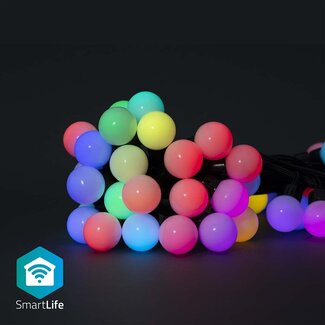 Nedis Nedis SmartLife Wi-Fi decoratieve LED-feestverlichting (kleine bollen) - 10,8m - 48 LED's / full-color