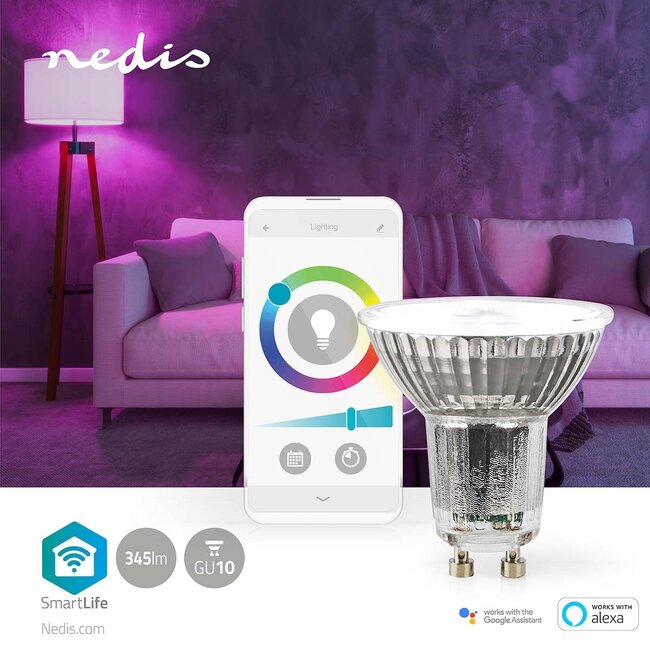 Nedis SmartLife Wi-Fi LED-lamp - GU10 fitting / full-color en warm-wit tot koud-wit
