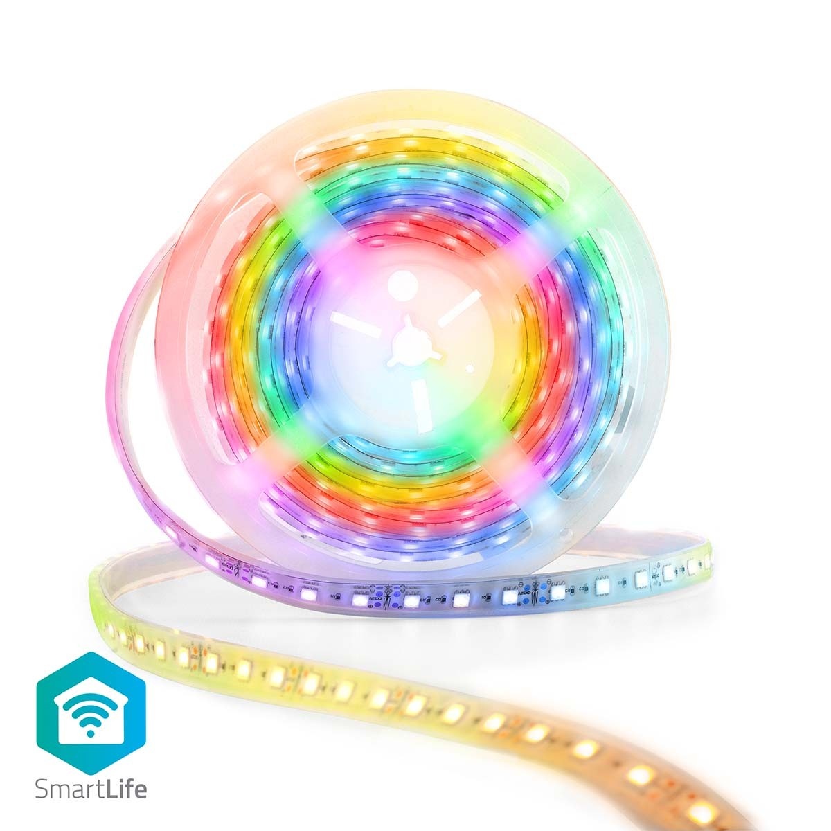 Nedis SmartLife Gekleurde LED-strip | Wi-Fi | Meerkleurig | 5000 mm | IP65 | 700 lm | Android™ / IOS