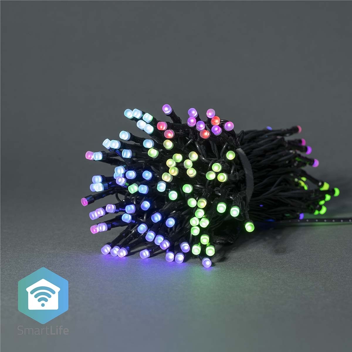 Slimme Wifi LED Lichtsnoer - RGB - 20 meter - 168 LED's - IP65 - Zwart