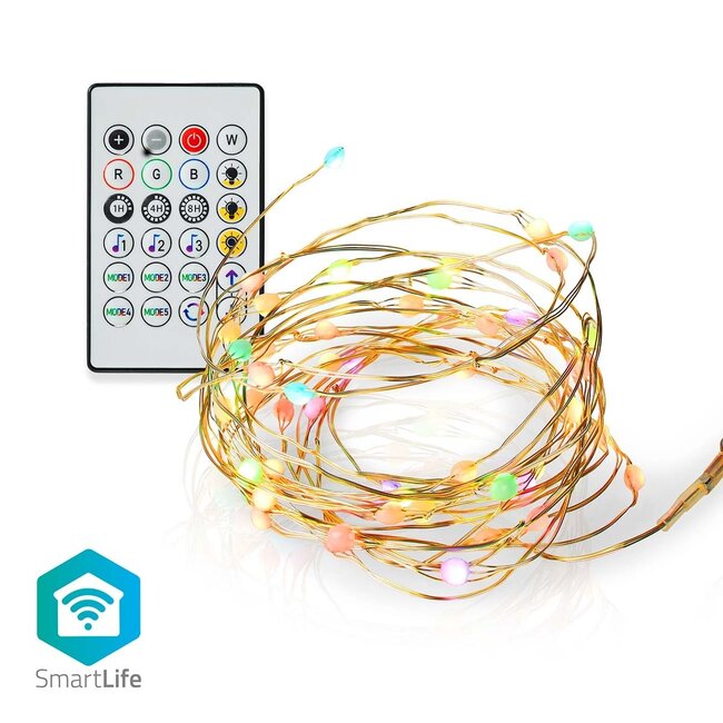 Nedis SmartLife Wi-Fi LED-strip feestversiering voor binnen en buiten - 5m / full-color