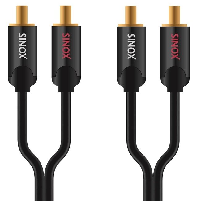 Sinox SHD Ultra Tulp stereo audio kabel - 0,75 meter