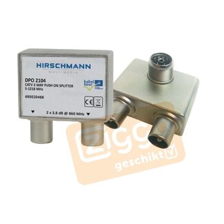 Hirschmann Hirschmann TV splitter DPO2104 met 2 uitgangen - 3,8 dB / 5-1218 MHz