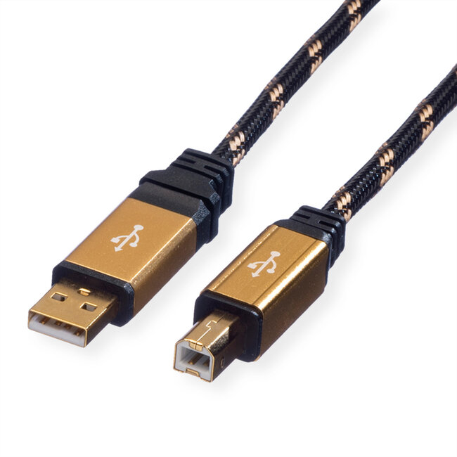 ROLINE GOLD USB 2.0 kabel, type A-B, 1,8 m
