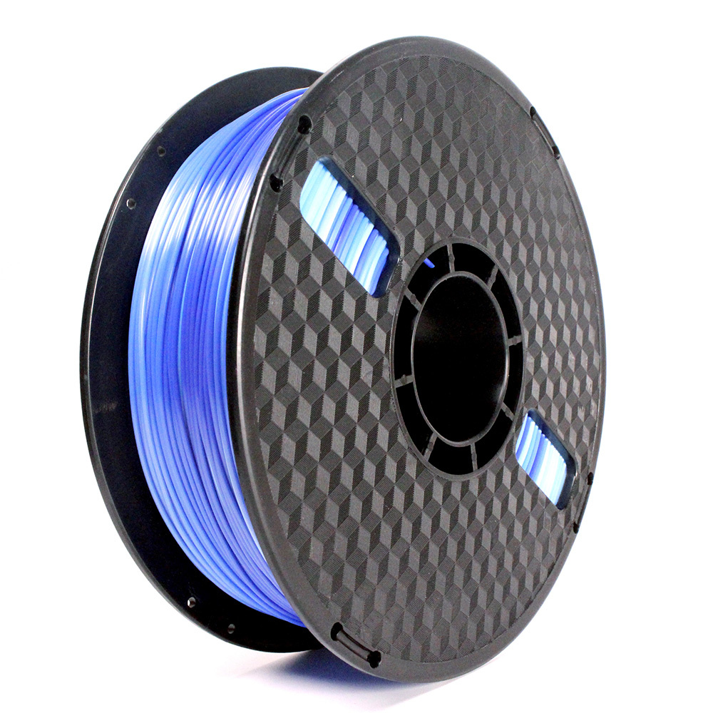 Gembird - PLA Silk Ice - 3D Printer Filament  2 kleurig - Ijs blauw en Donkerblauw - Ice blue/Dark Blue - 1.75 mm - 1 kg