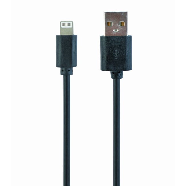 USB naar 8-pins laad- en datakabel zwart, 2 m