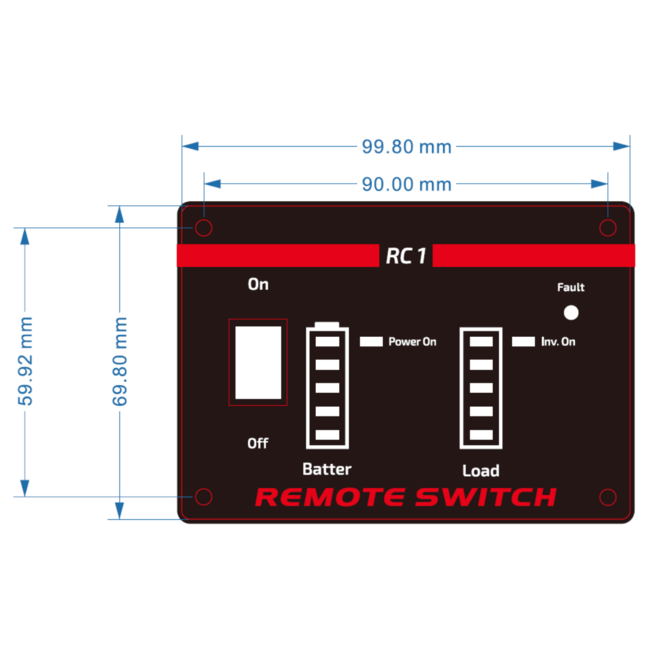 Afstandsbedieningspaneel voor EG-PWC-PS Power Inverters