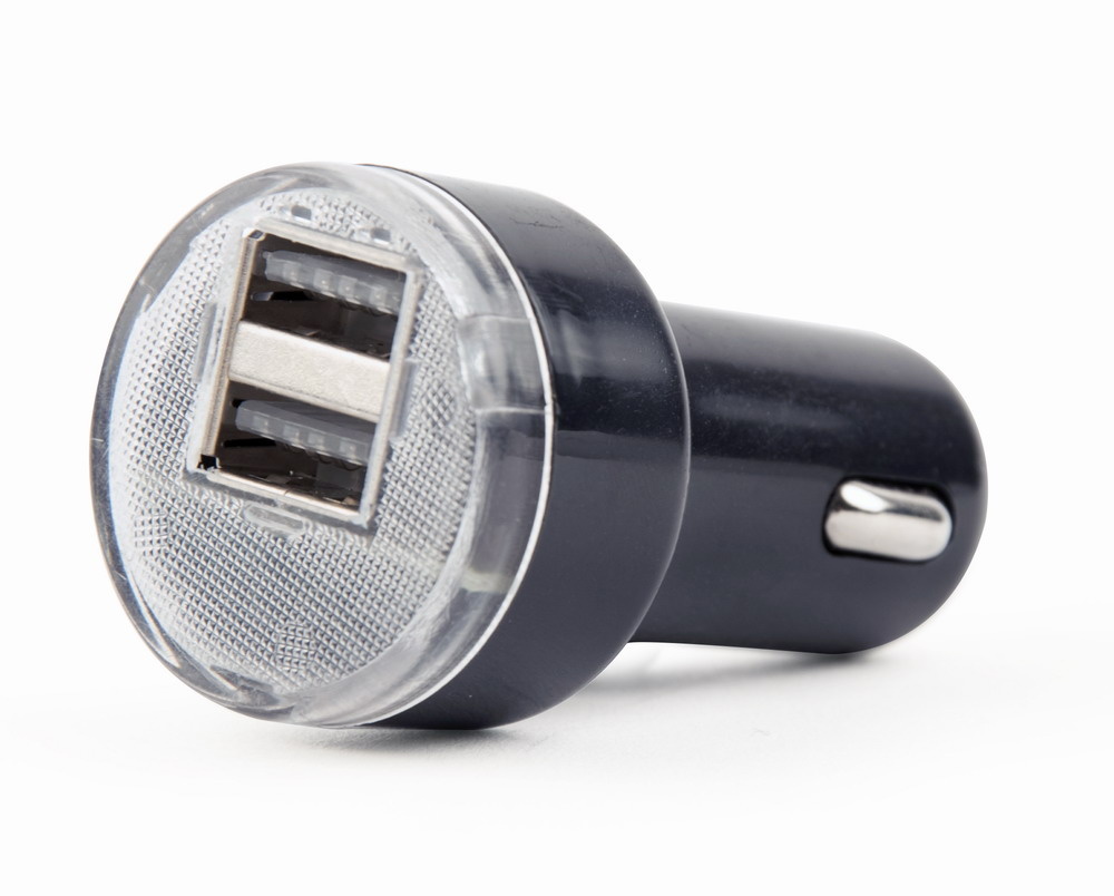 Gembird EG-U2C2A-CAR-02 oplader voor mobiele apparatuur Zwart Auto
