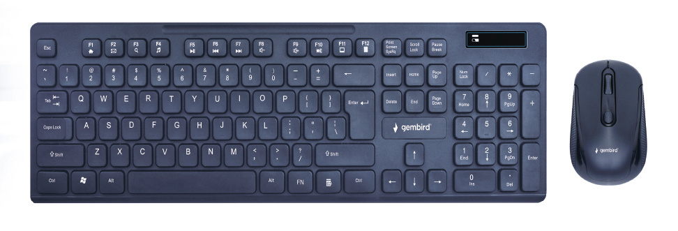 Gembird KBS-WCH-03 toetsenbord RF draadloos + USB QWERTY Engels Zwart - Silent typing