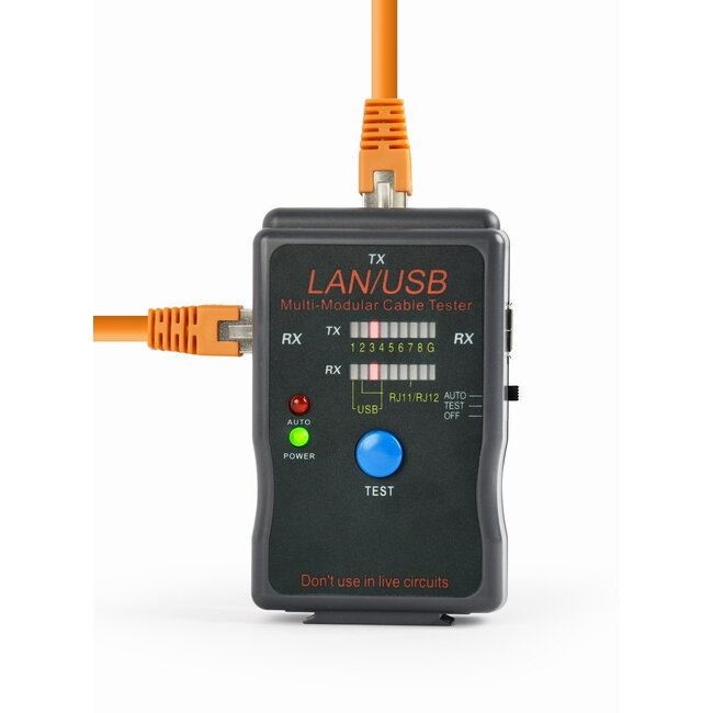 Kabeltester voor RJ11, RJ45 & USB