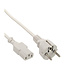 InLine® Voedingskabel, Type F recht naar IEC connector, 1.5m, grijs