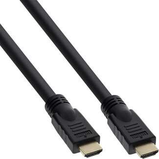 InLine® InLine® HDMI kabel, High Speed HDMI kabel met Ethernet, M/M, zwart, vergulde contacten, 10m
