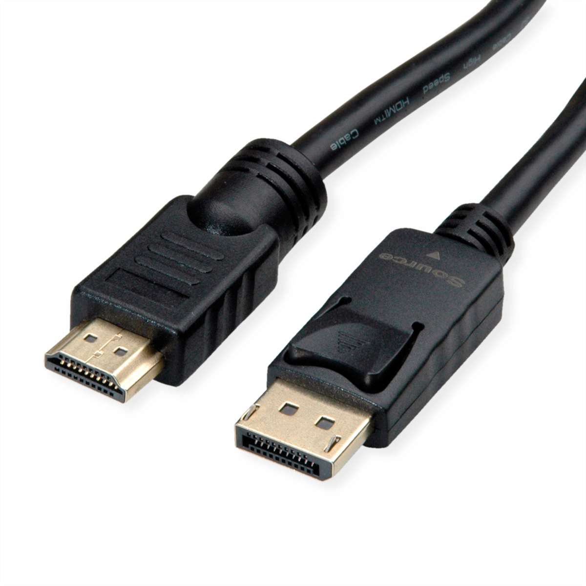 Roline DisplayPort / HDMI Aansluitkabel DisplayPort stekker, HDMI-A stekker 10.00 m Zwart 11.04.5777 Afgeschermd DisplayPort-kabel