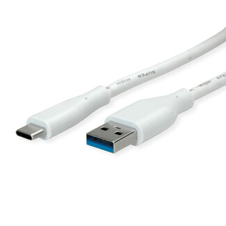 Value VALUE USB 3.2 Gen 1 kabel, A-C, M/M, wit, 2 m