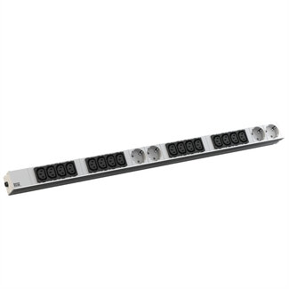 Bachmann BACHMANN IT PDU ALU 1HE 16x C13 4x geaard contact CEE 16A blauw