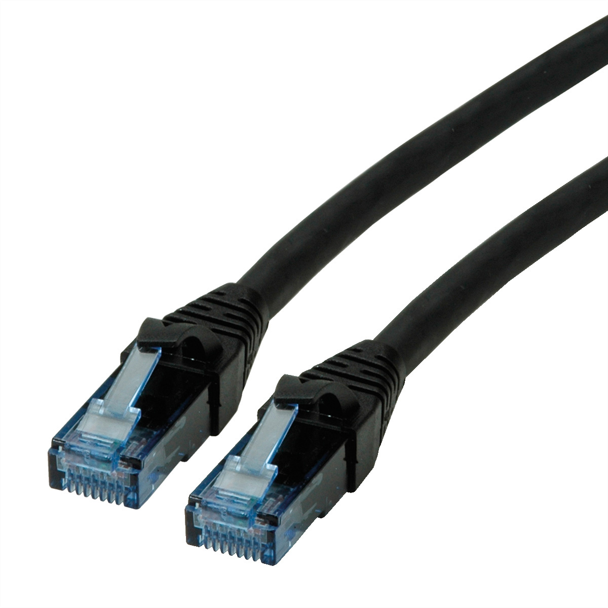 Roline ROLINE Cat6a 1m. Snoerlengte: 1 m, Kabel standaard: Cat6a, Kabelafscherming: U/UTP (UTP), Aansluiting 1: RJ-45, Aansluiting 2: RJ-45