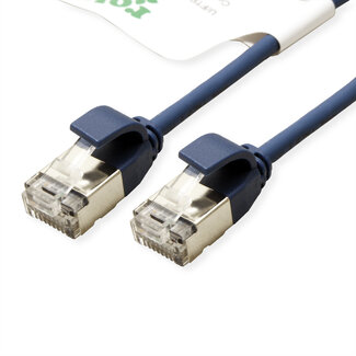 ROLINE GREEN ROLINE GREEN F/UTP DataCenter Patchkabel Cat.6A (Class EA), LSOH, extra dun, blauw, 0,15 m