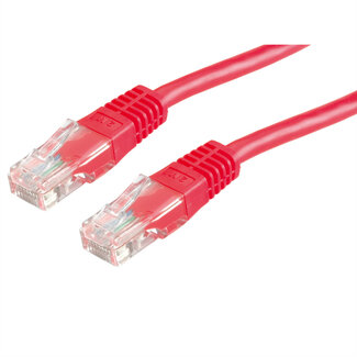 Value VALUE Patchkabel Cat.6 UTP (Class E), rood, 0,5 m