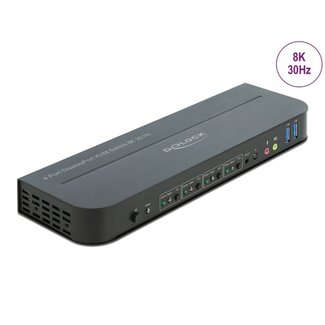 DeLOCK Delock DisplayPort 1.4 KVM Switch 8K 30 Hz with USB 3.0 and Audio