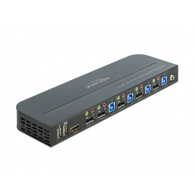 Delock DisplayPort 1.4 KVM Switch 8K 30 Hz with USB 3.0 and Audio