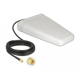 DeLOCK Delock LTE Antenna SMA plug 7 - 9 dBi directional with connection cable (RG-58, 5 m) white outdoor