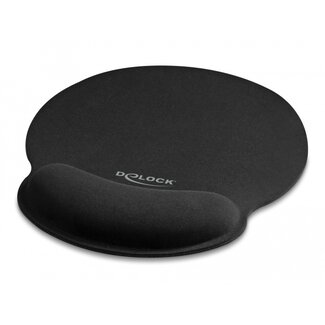 DeLOCK Delock Ergonomic Mouse pad with Wrist Rest black 252 x 227 mm