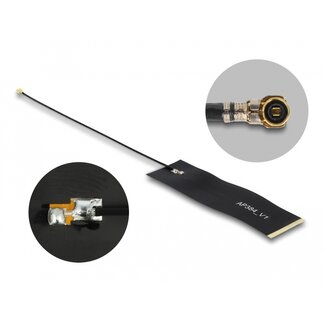 DeLOCK Delock LoRa Antenna 863 - 928 MHz I-PEX Inc., MHF® 4 plug 1.68 dBi 15 cm 1.13 FPC black self adhesive
