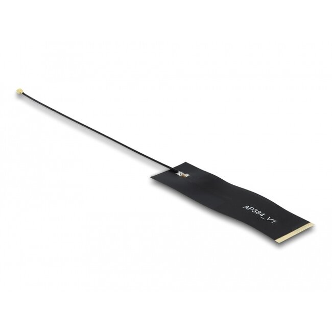 Delock LoRa Antenna 863 - 928 MHz I-PEX Inc., MHF® 4 plug 1.68 dBi 15 cm 1.13 FPC black self adhesive