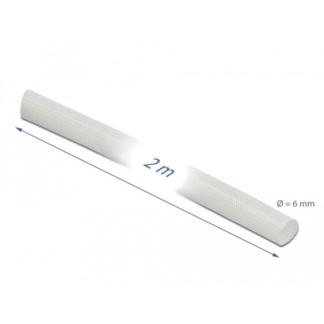 Delock Fiberglass Sleeving 2 m x 6 mm white