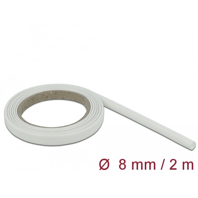 Delock Fiberglass Sleeving 2 m x 8 mm white