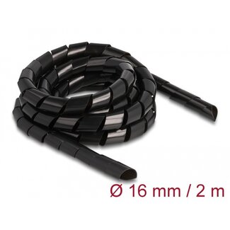 DeLOCK Delock Spiral Hose flexible 2 m x 16 mm black
