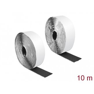 DeLOCK Delock Hook-and-loop tape self-adhesive L 10 m x W 50 mm black