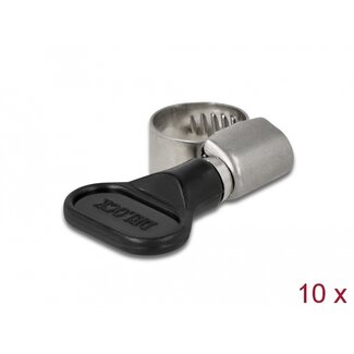 DeLOCK Delock Butterfly Hose Clamp 8 - 12 mm 10 pieces black