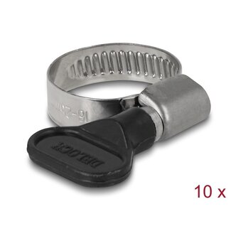 DeLOCK Delock Butterfly Hose Clamp 16 - 25 mm 10 pieces black