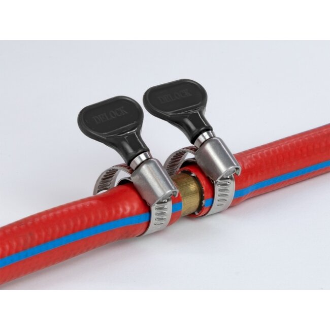 Delock Butterfly Hose Clamp 16 - 25 mm 10 pieces black