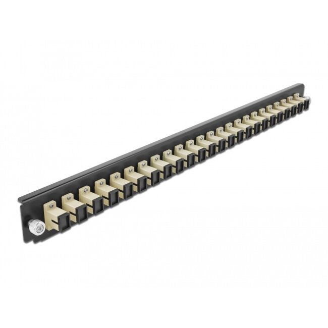 Delock 19″ Splice Box Front Panel 24 port SC Simplex beige