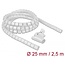 Delock Spiral Hose with Pull-in Tool 2.5 m x 25 mm white