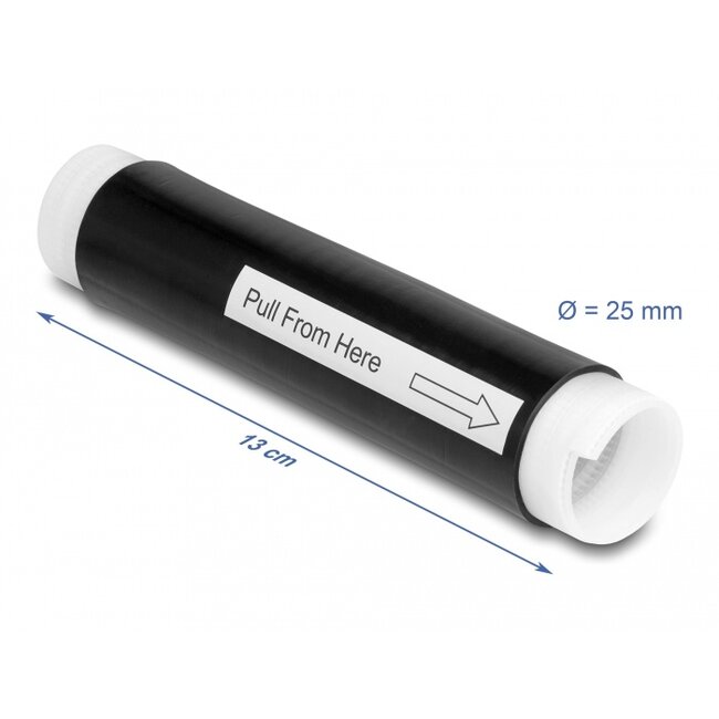 Delock Cold Shrink Tube 25 mm x 130 mm 2 pcs black