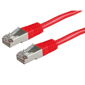 Value VALUE Patchkabel Cat.6 (Class E) S/FTP (PiMF), rood, 0,5 m