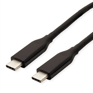 Value VALUE USB4 Gen 3 kabel, met PD (Power Delivery) 20V5A, Emark, C-C, M/M, 40 Gbit/s, zwart, 0,5 m