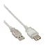 InLine® USB 2.0 kabel, transparant, A M/V, 1,8m