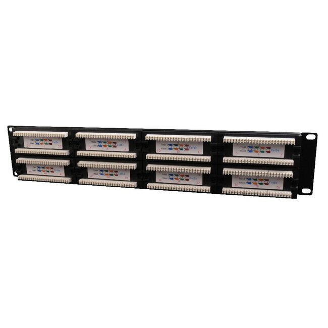 Cat5e 48-poorts patchpanel met kabelorganizer